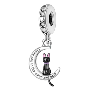 Charm Gato en media luna