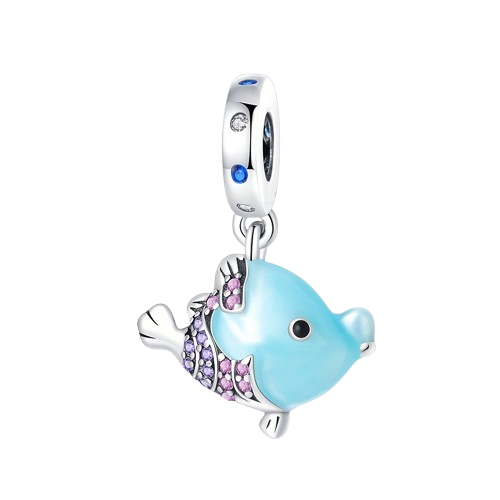 Charm Pez azul luminoso