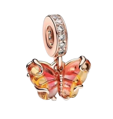 Charm mariposa naranja